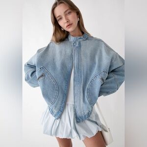 OAK + FORT Light Blue Jean Jacket